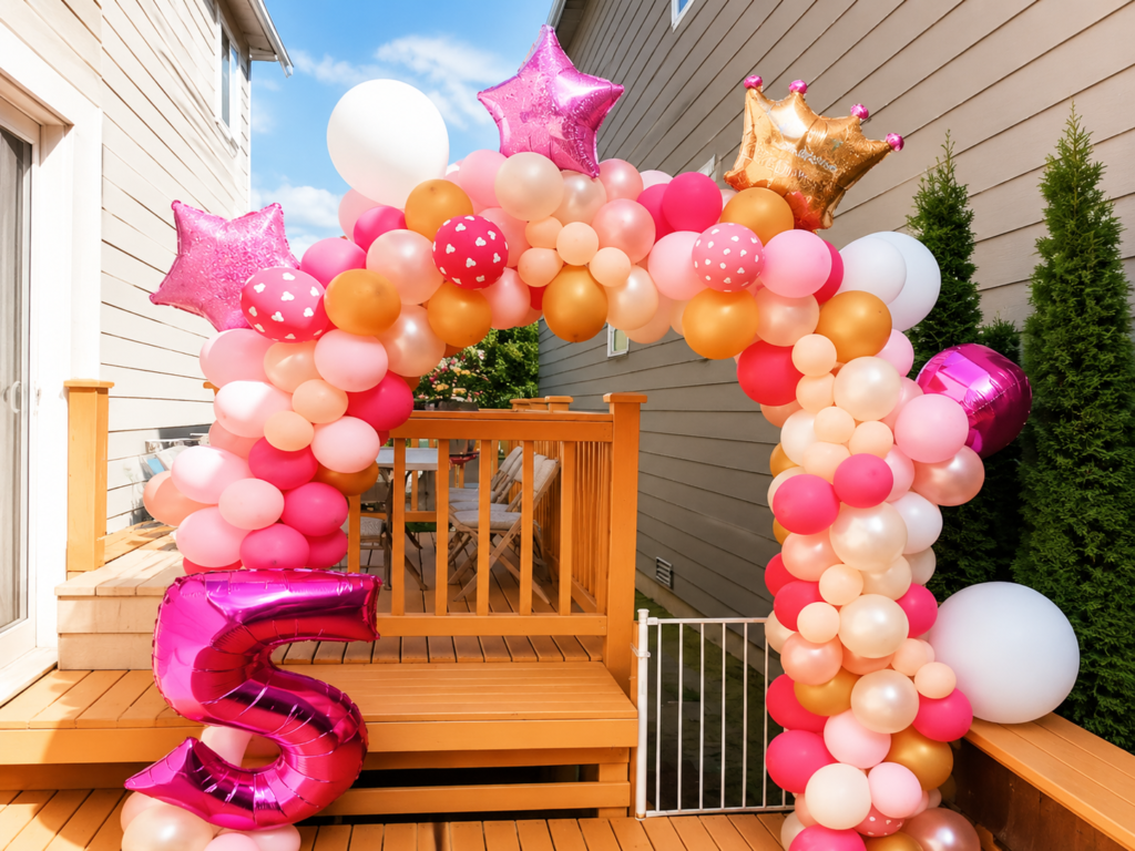 garland ballon decoration custom pink raspberry custom